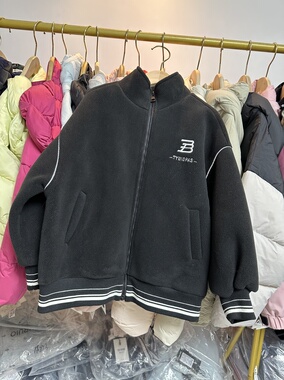 童乐鱼2024冬款童装男女童摇粒绒加棉外套保暖上衣儿童夹克52227