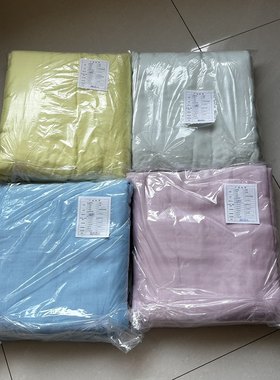 LUO家新款莱赛尔纤维柔软透气双层纱四件套微瑕疵纯色双人床单款