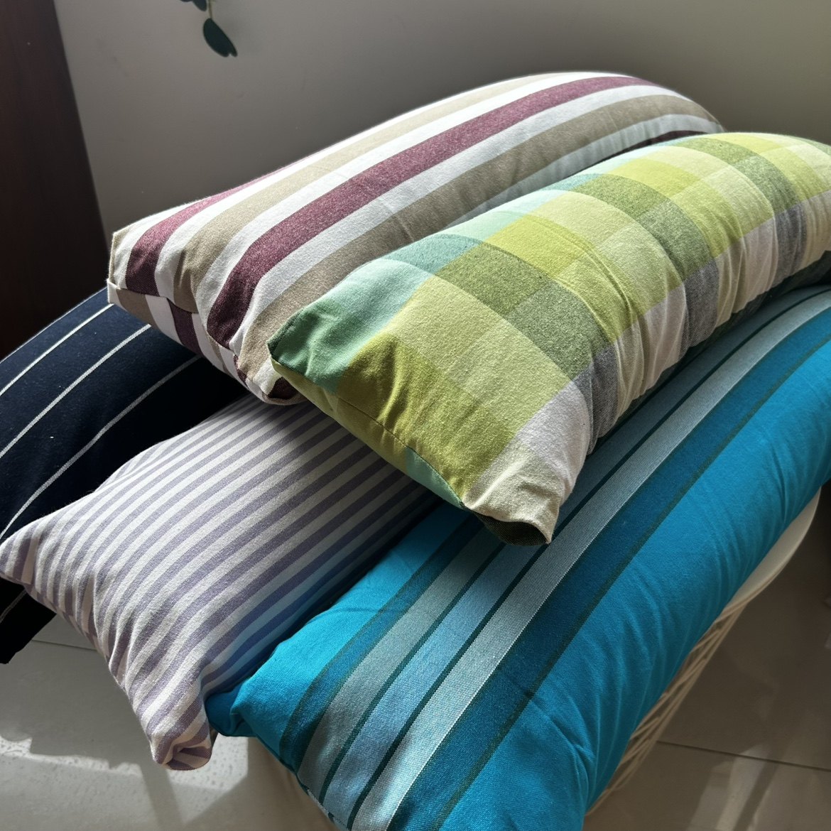 长枕头 纯棉老粗布填充荞麦壳枕头加长条纹粗颈椎枕可拆洗,床上用品,功能枕/保健枕/养生枕,淘宝优惠券,粉丝福利购,淘宝优惠卷