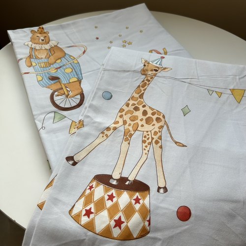 大pai面料 动物马戏团双人纯棉磨毛床单秋冬bi备超柔软亲肤保暖