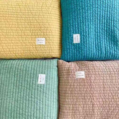 韩国砂洗枕头 马卡龙色家居荞麦枕头成人宿舍儿童枕芯加密绗缝