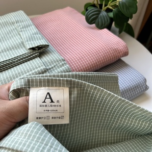 A类王炸 纯棉老粗布床单双人单件床单被套枕套格子简约条纹款