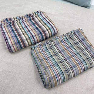 经典色织纯亚麻加厚床单 6支100%亚麻凉席软席子空调席可水洗夏季