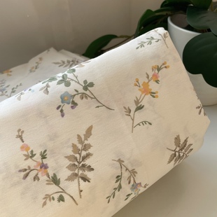 包邮 小花小叶子 纯棉40支双人床单被套枕套