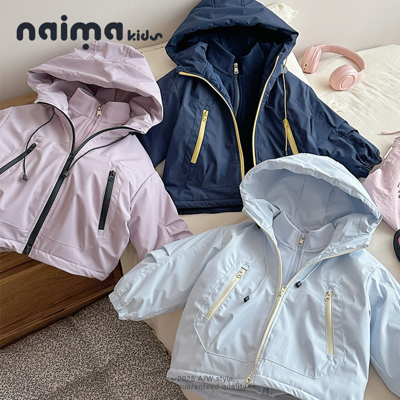 3合1冲锋衣棉服两件套2025冬季新款外套儿童保暖棉衣加厚户外连帽