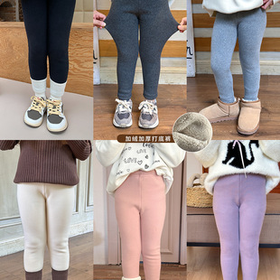 童裤 子中大小女童宝宝复合280g奥粒绒羊毛拉架打底裤