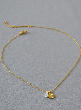 法式锁骨链小众简约时尚复古吊坠