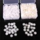 1.5厘米仿珍珠雪花片圣诞树装 饰米色白色手工diy扭扭棒圣诞节点缀