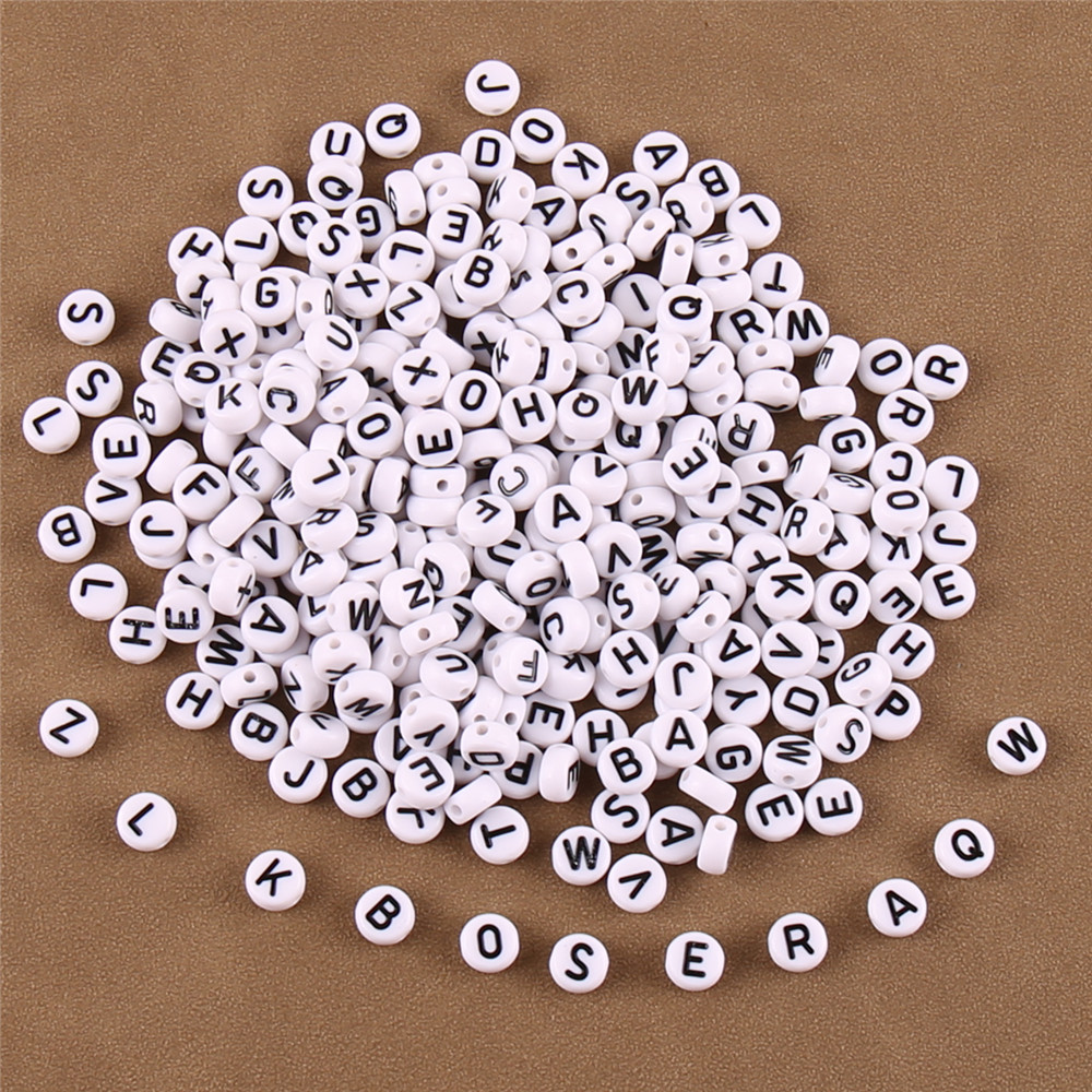 饰品配件亚克力字母珠手链散珠