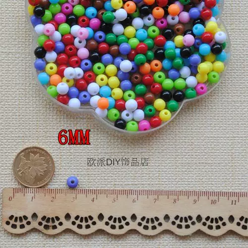 Ювелирные аксессуары «сделай сам», материал для бисера, 6 мм, акриловые бусины из смолы, конфетные бусины, бусины ручной работы, 3 юаня, 440 шт.