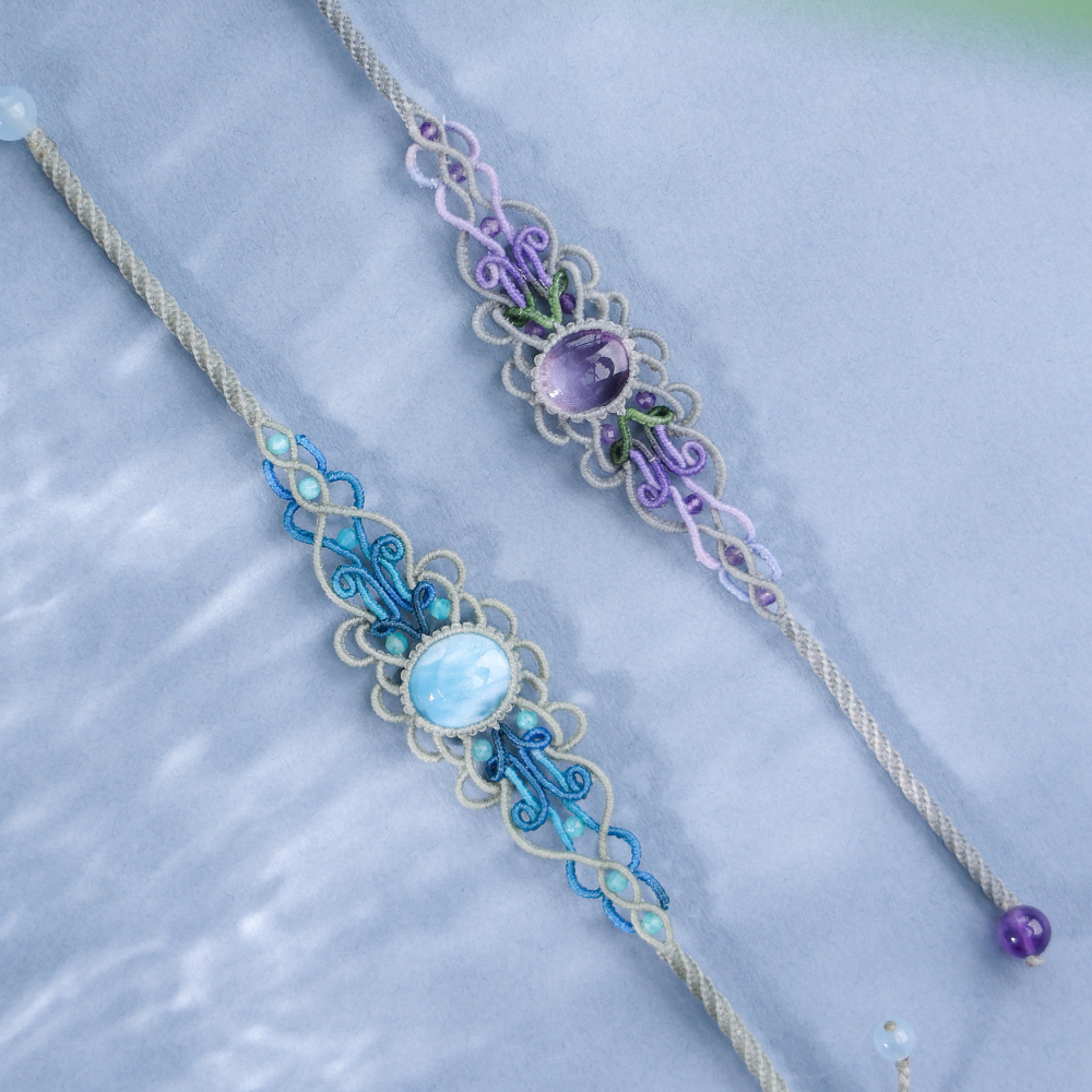 栖石原创初级编绳教程菀柔手链饰品手工编绳首饰