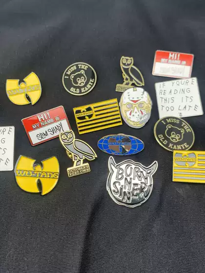 Authentic Drake J. Cole OVO Eminem Kanye West Metal Badge Rap Brooch Pin