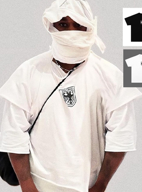 重磅Kanye同款T恤 Vultures男女短袖嘻哈rap说唱侃爷2024林氏兄弟