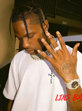 高质TRAVIS SCOTT同款厂牌Cactus Jack短袖TS说唱男女潮牌纯棉T恤