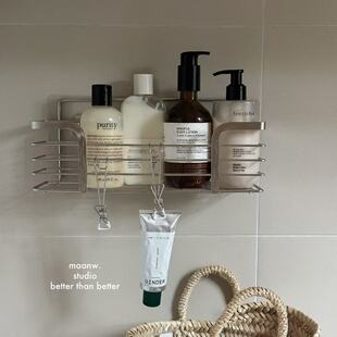 304不锈钢浴室厨房卫生间置物架免打孔收纳架 maanw