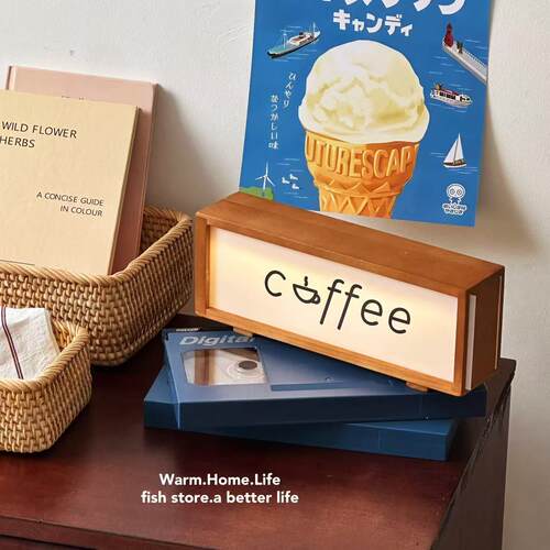 木质亚克力小夜灯装饰灯卧室床头