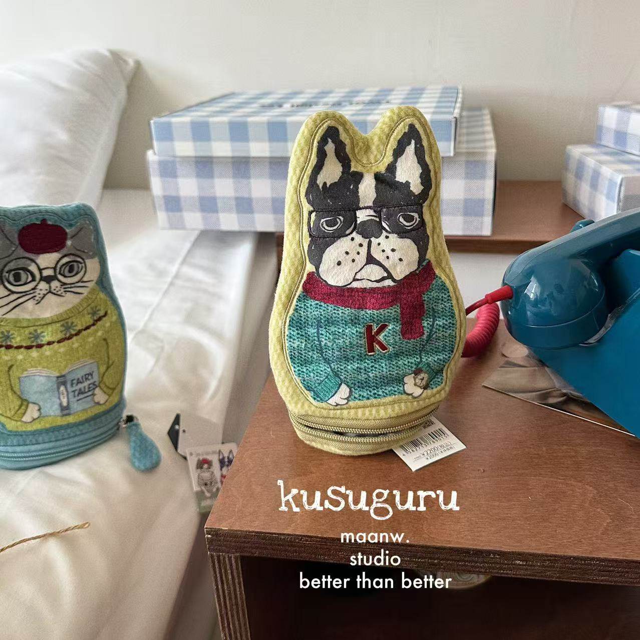 maanw 日本kusuguru保罗露西拉链立体包化妆品杂物拉链收纳袋,收纳整理,其他收纳袋,淘宝优惠券,粉丝福利购,淘宝优惠卷