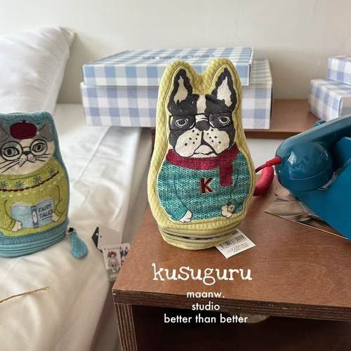 kusuguru保罗露西拉链立体包