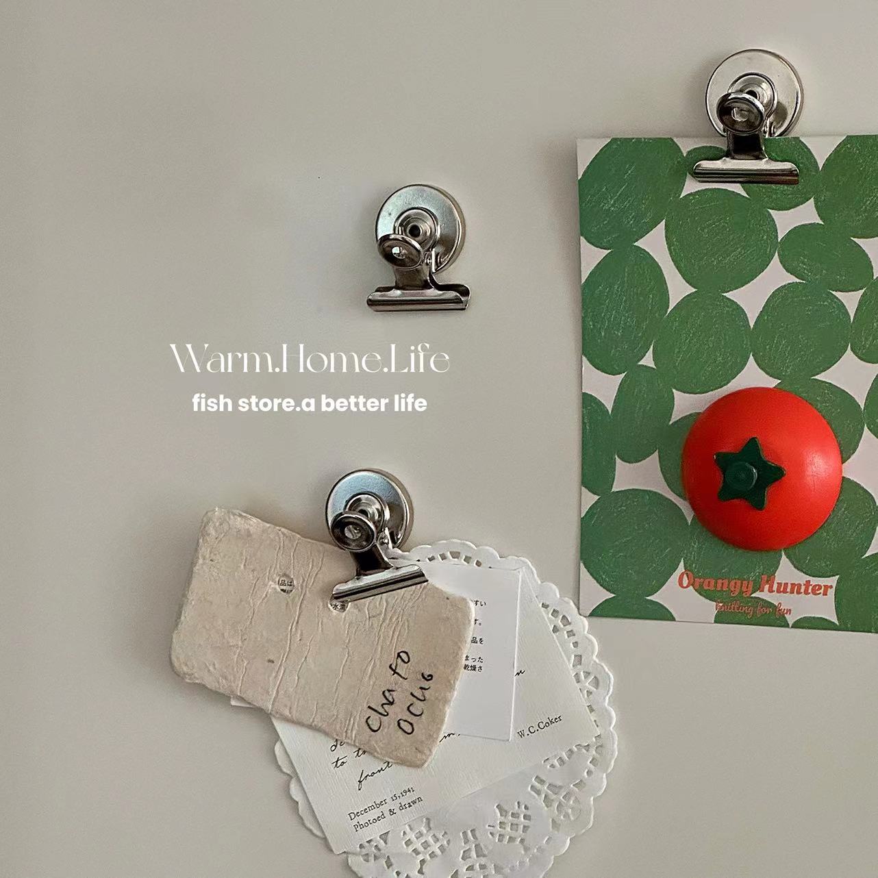 带磁性夹子金属票据夹