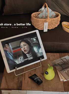 *Fish store*韩国ins风304不锈钢阅读架看书放书架平板电脑支架