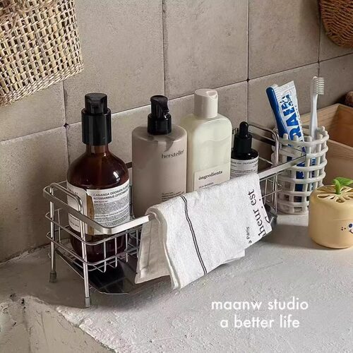 304不锈钢厨房置物架抹布架