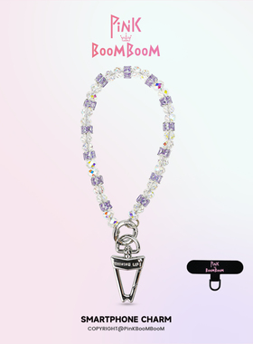 PinKBooM华子高端施家水晶珠链手机挂件手腕挂绳串珠轻奢钥匙挂链