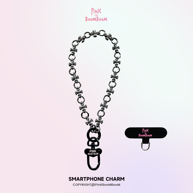 PinkBooM原创手机链潮牌设计手腕短款防丢挂链金属高级感电话挂绳