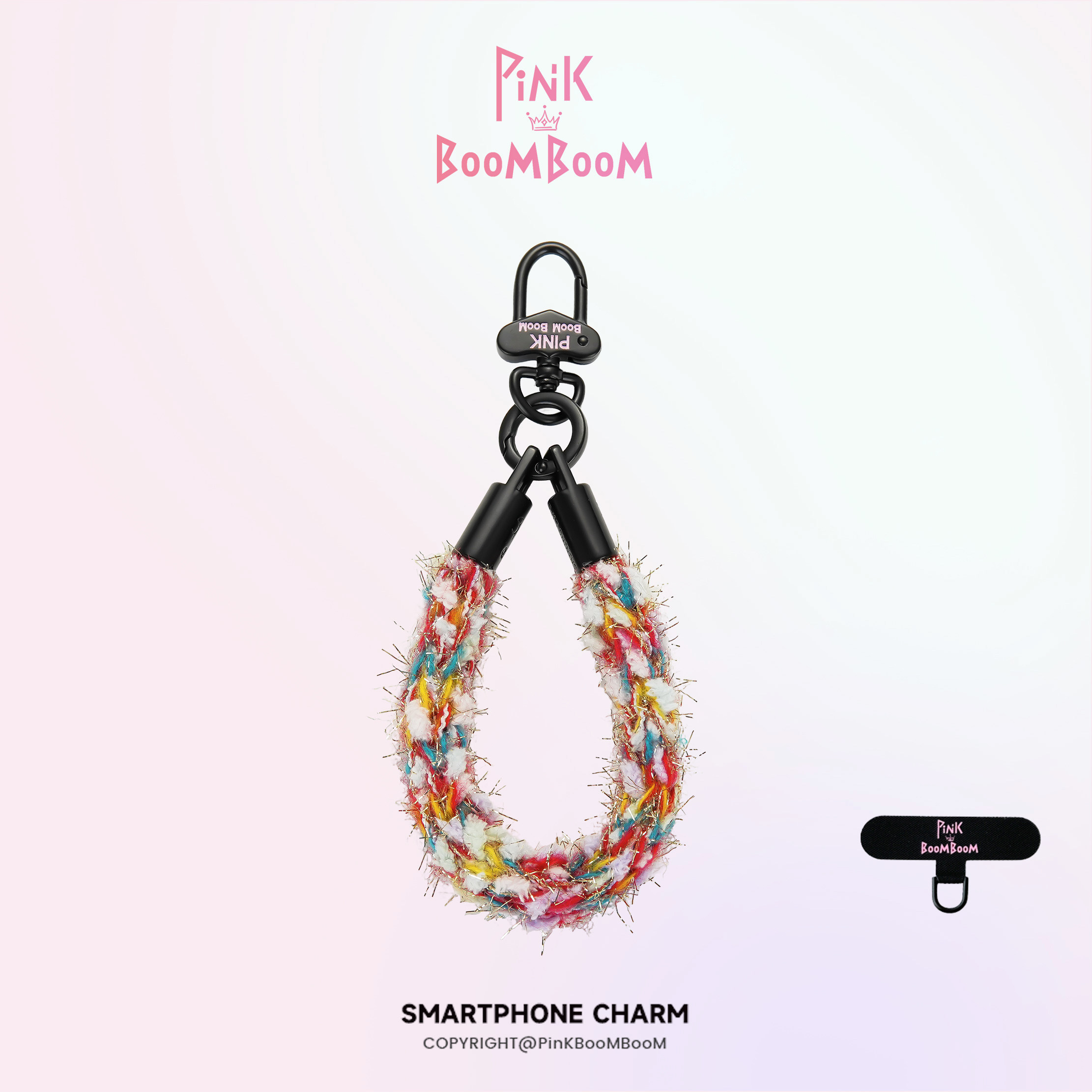 Pinkboom原创手机链新款毛绒彩色编织手机挂绳手腕包包挂饰高级感,3C数码配件,手机挂件/手机链,淘宝优惠券,粉丝福利购,淘宝优惠卷