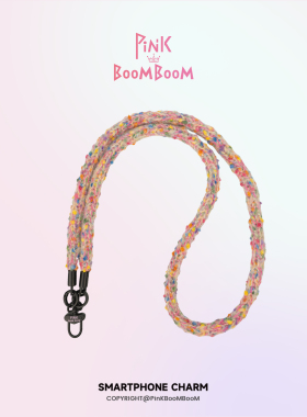 PinKBooM原创秋冬超好看独特手机挂绳毛绒背带斜挎手机壳防丢挂链