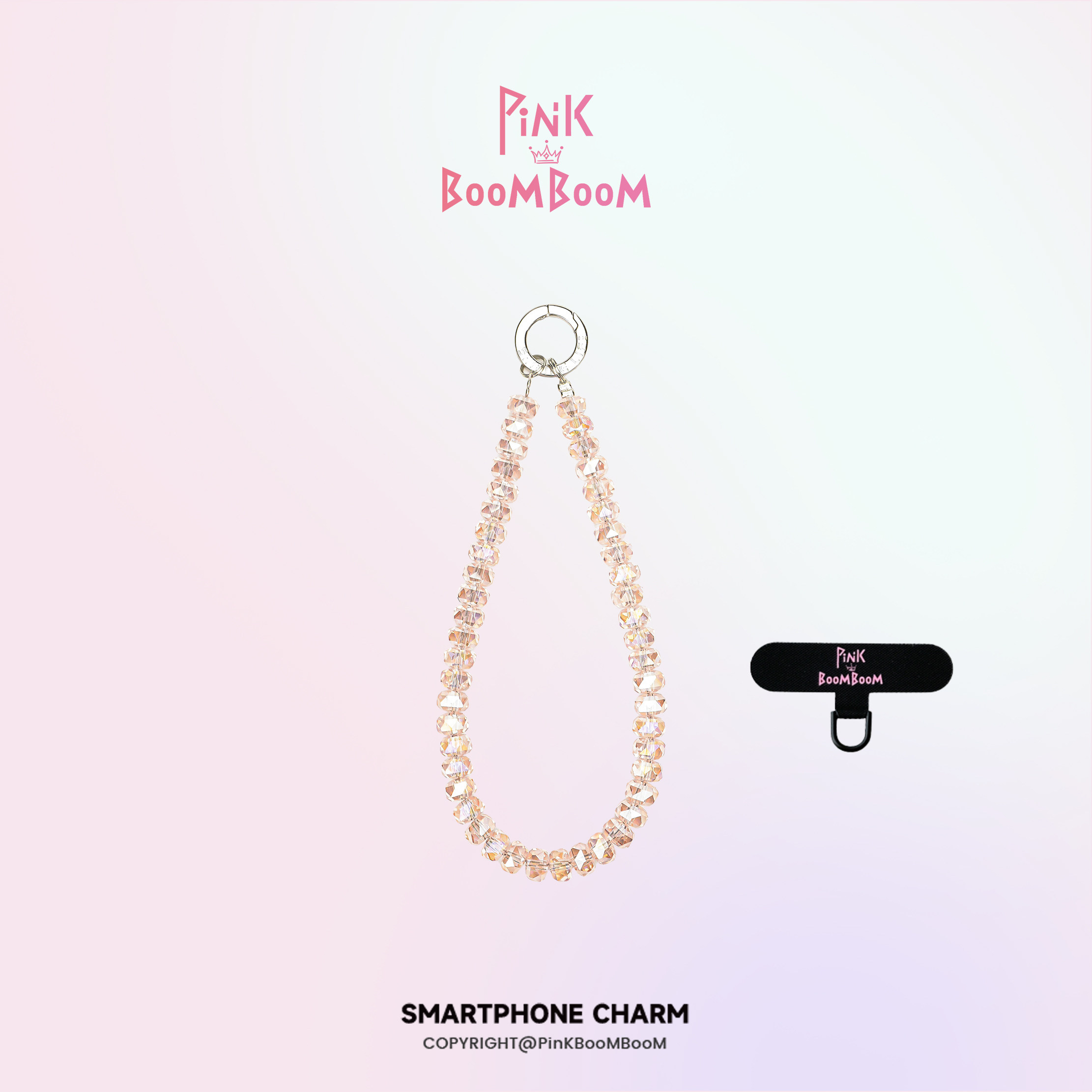 PinKBooM水晶珠手机挂件时尚高级感手腕挂饰手机链钥匙手机壳配饰