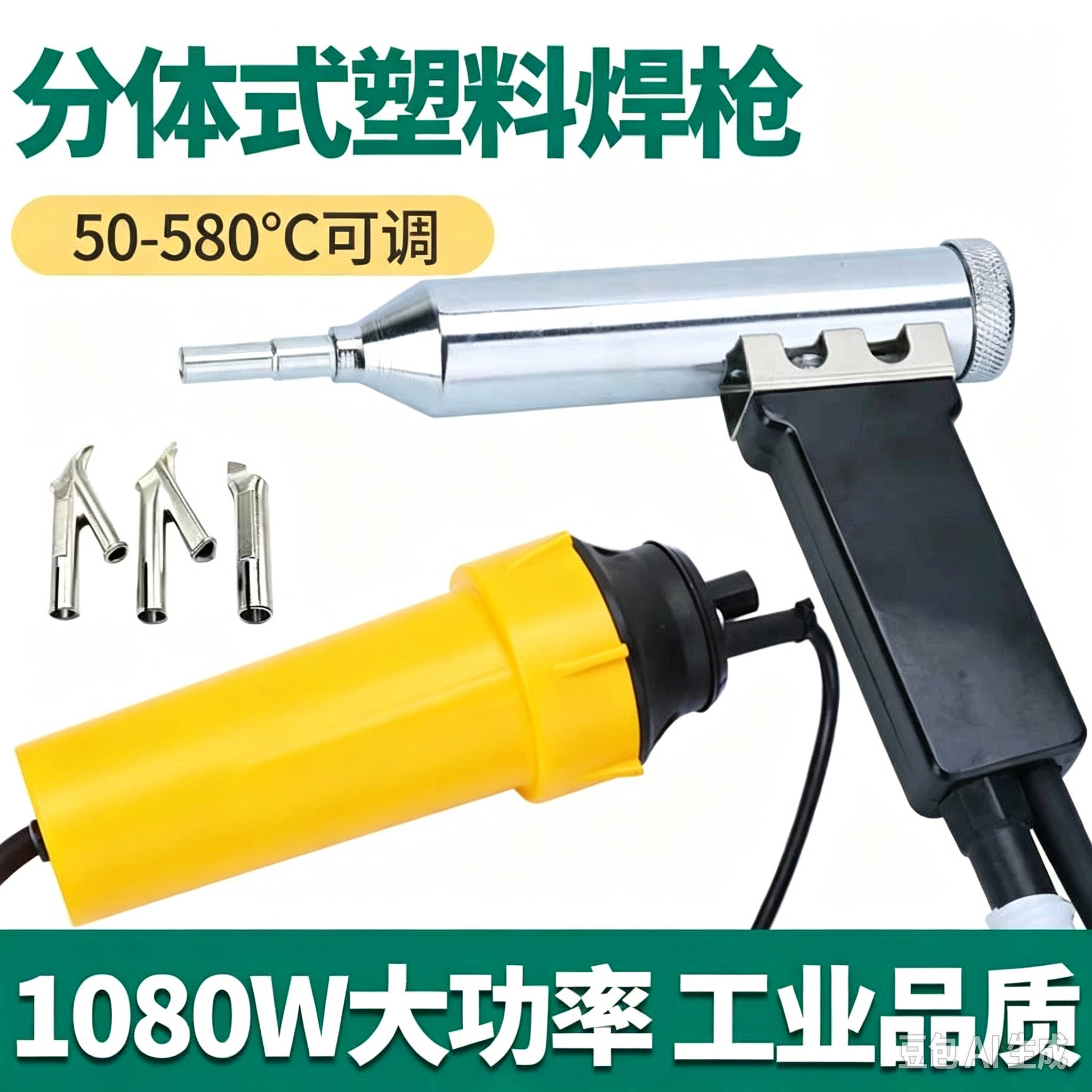 大功率分体塑料焊枪1080w调温热风枪pe汽车保险杠PPVC水槽塑焊机
