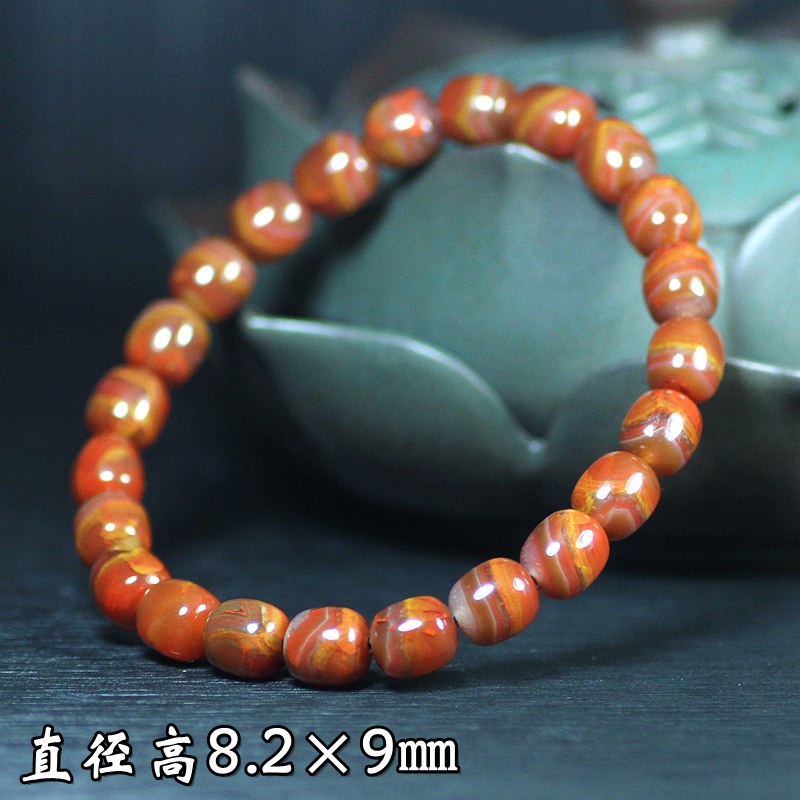 北票战国红老型珠同料手串手链