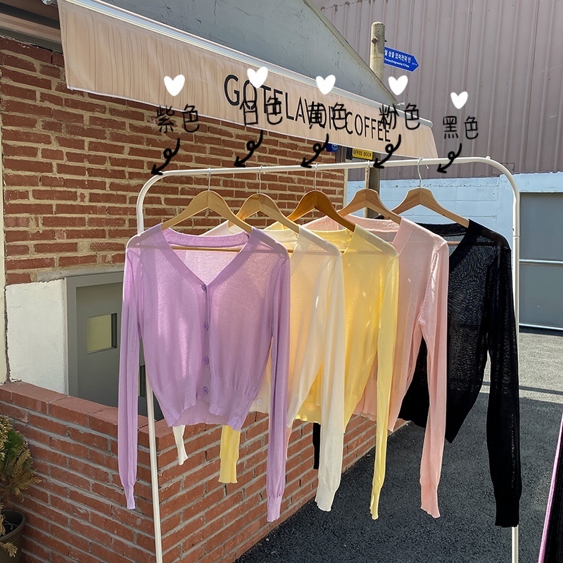 Real special price without sunscreen knitted cardigan thin style with coat design white jacket