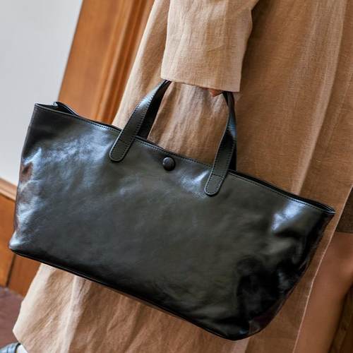 LonslanBAG吸晴亮眼皮质托特包