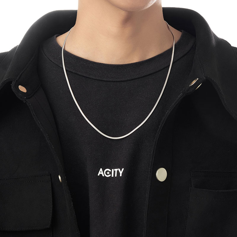 ACITY喜城蛇骨项链钛钢不掉色