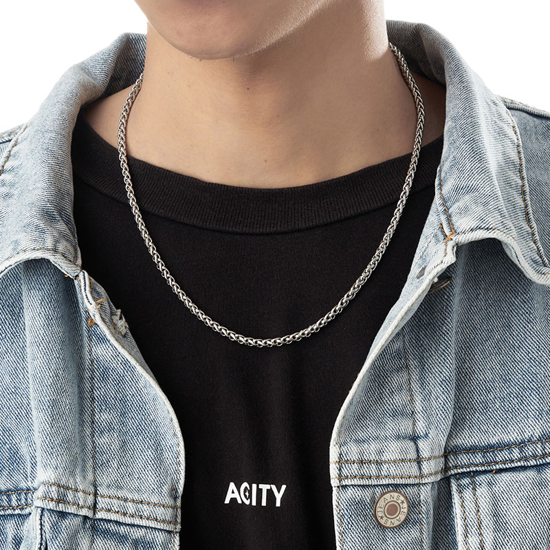 ACITY喜城龙骨花篮项链不掉色