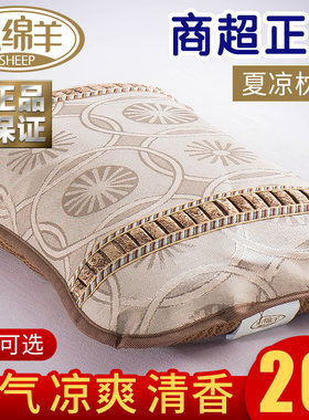 小绵羊家纺冰丝凉席茶叶枕头新品