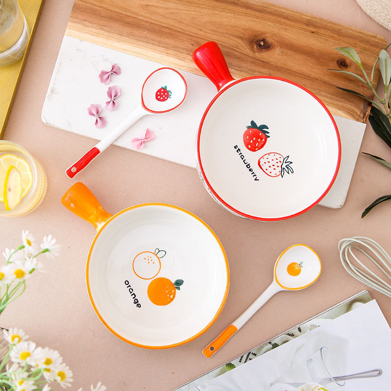 佩尔森陶瓷可爱泡面碗手柄碗