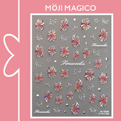 茉季 梦幻新年烟花星闪果冻胶美甲贴纸防水指甲贴装 饰贴饰品M1329