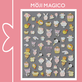 饰贴饰品卡通小动物fs039 茉季 手帐立体美甲贴纸防水指甲贴装 040