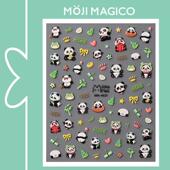 茉季 卡通可爱大熊猫立体浮雕美甲贴纸防水指甲贴装 饰饰品MN402