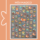 茉季 马年软萌小马立体浮雕美甲贴纸防水指甲贴装 饰贴花饰品M1348