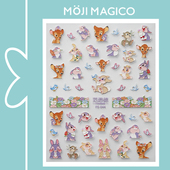 饰饰品卡通兔兔小鹿fs044 茉季 手帐立体美甲贴纸防水指甲贴装 045