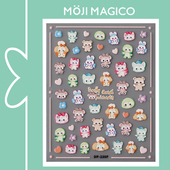 饰贴饰品DP230 茉季 手帐可爱卡通小动物美甲贴纸防水指甲贴装 231