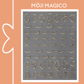 饰饰品TL127 茉季 点钻烫金烫银不规则线美甲贴纸防水指甲贴装 128