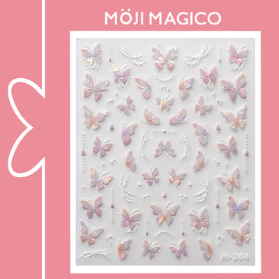 茉季中国美甲贴纸玻璃碎贝壳光