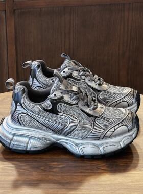 爆闪老爹鞋女2024春秋新款明星同款厚底增高运动鞋潮酷时尚女鞋