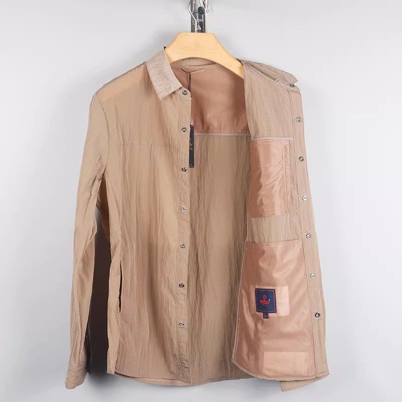 金利来商务男装 春季翻领薄款单层休闲夹克外套MJS22311012-37