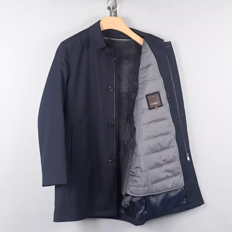 金利来男装尼克服2024新款兔毛鹅绒内胆棉服外套MNSG79014002-95