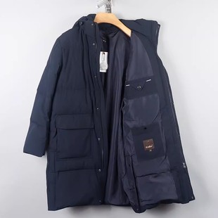 金利来男装 2024冬新款加厚保暖中长款羽绒服外套MDSG63914016-95